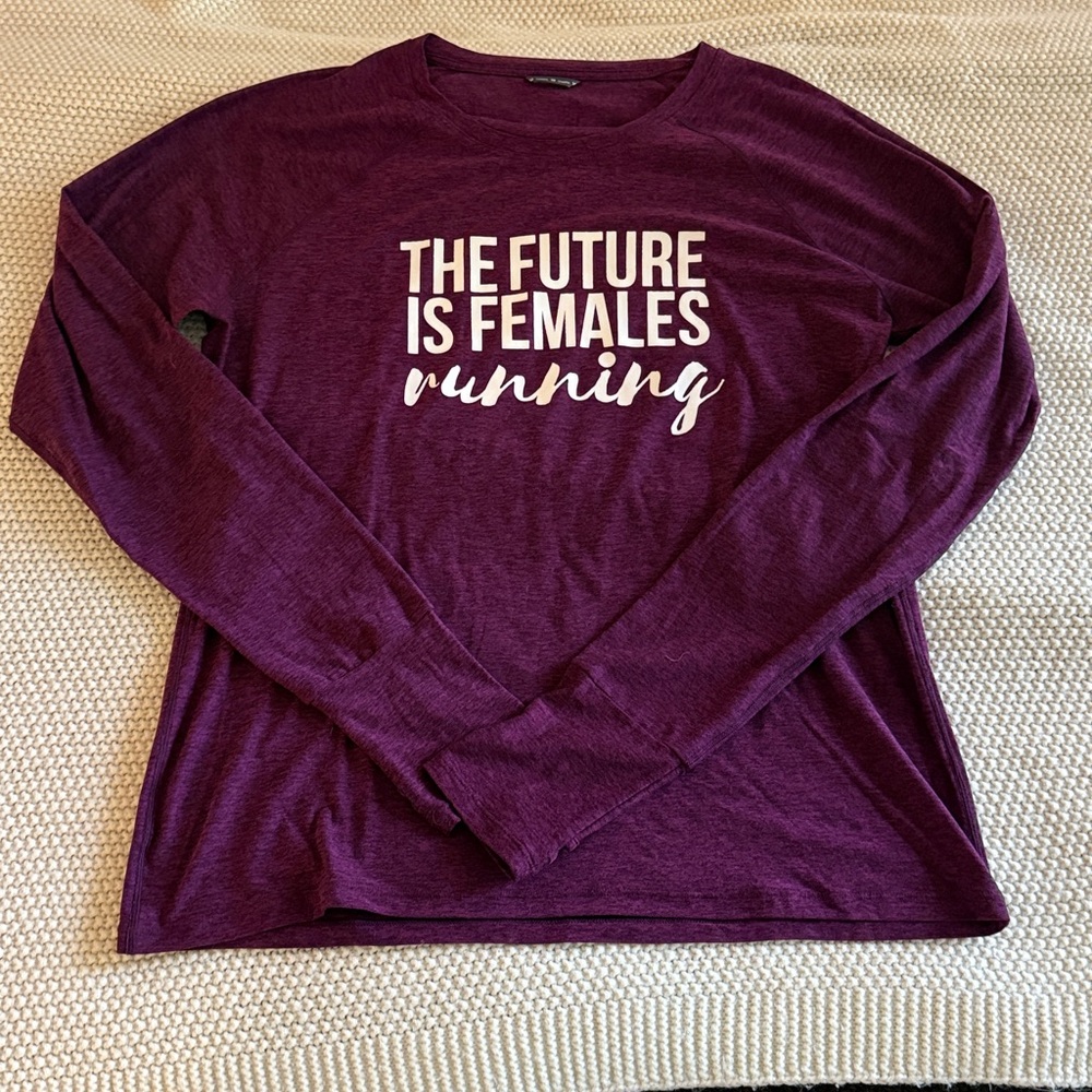 Oiselle Empire Purple Lux Long Sleeve Tee
